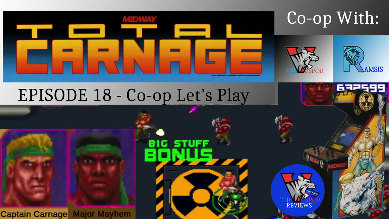 Retro Arcade Gameplay| Total Carnage| Arcade Playthrough | Let's Play | Co-Op |