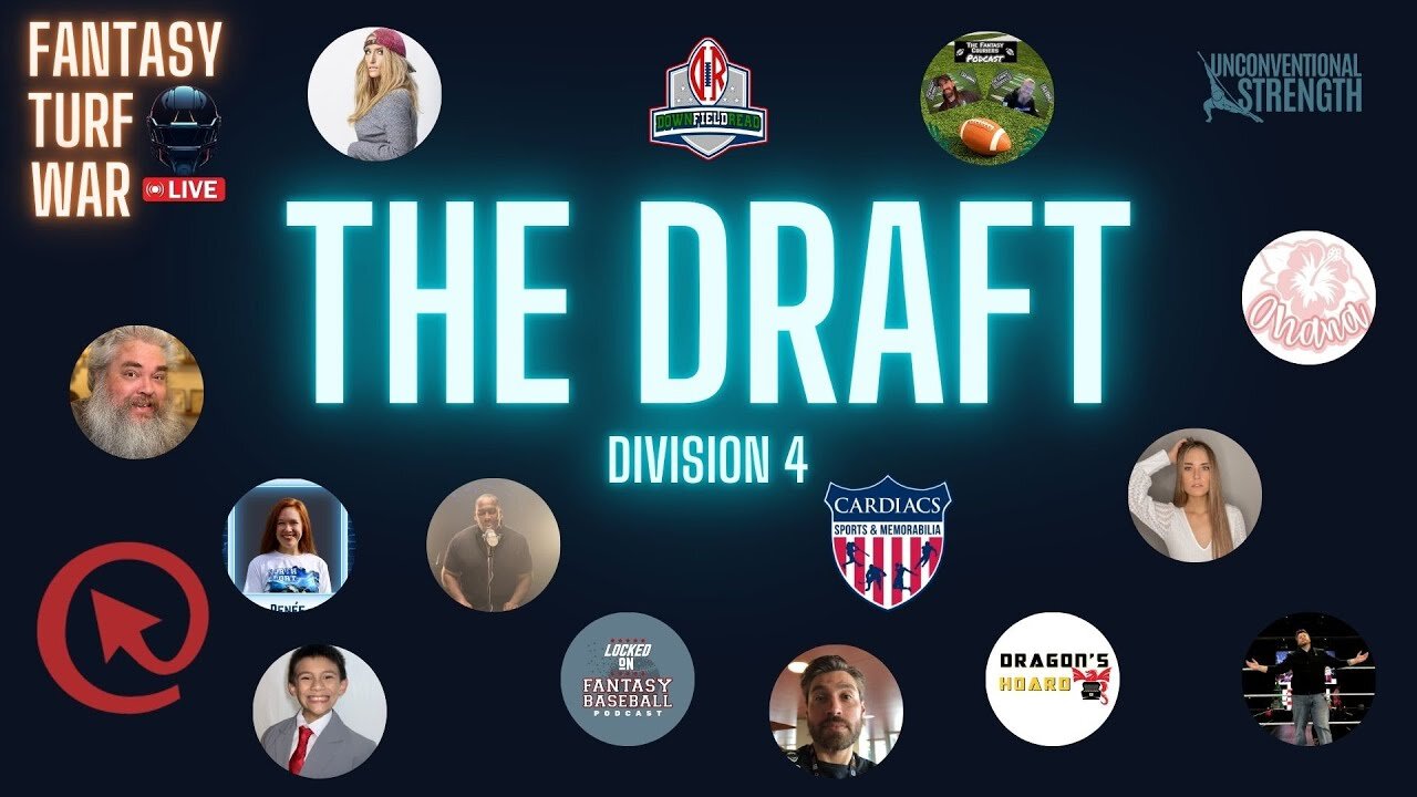 LIVE 16-Team Fantasy Football Draft 2024 | Fantasy Turf War - Division 4 - S1E374