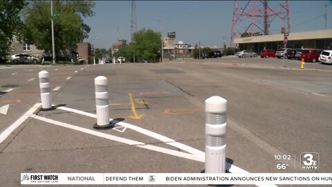 Mayor Stothert says donation from Sherwood will allow protected bike lane to stay in place for three years