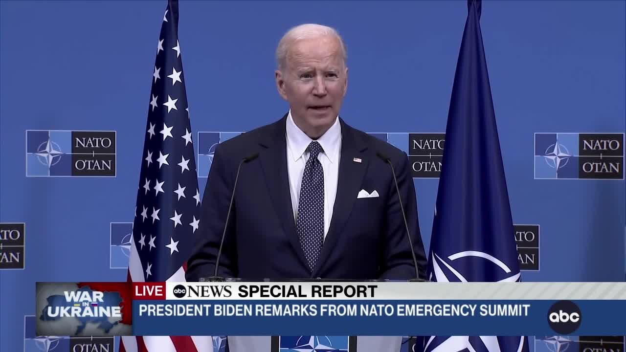 Biden supports expelling Russia from G20, he says in Brussels