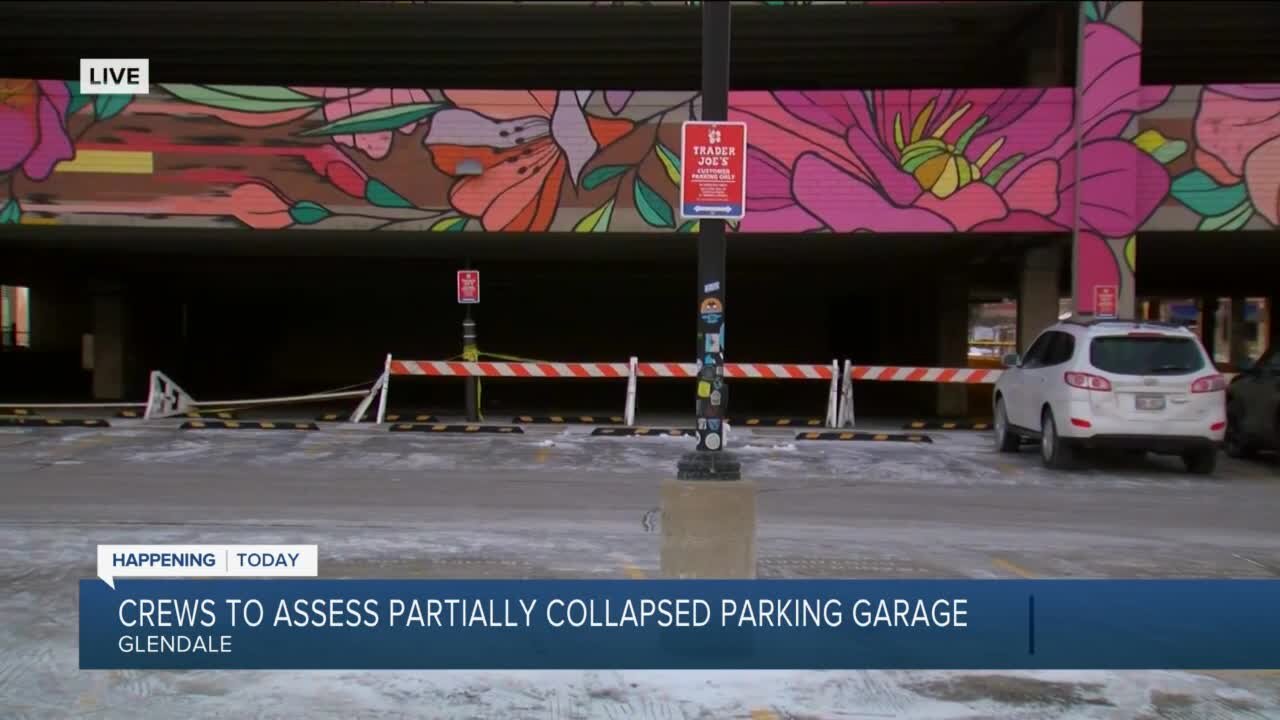 Parking structure partially collapses at Bayshore Mall