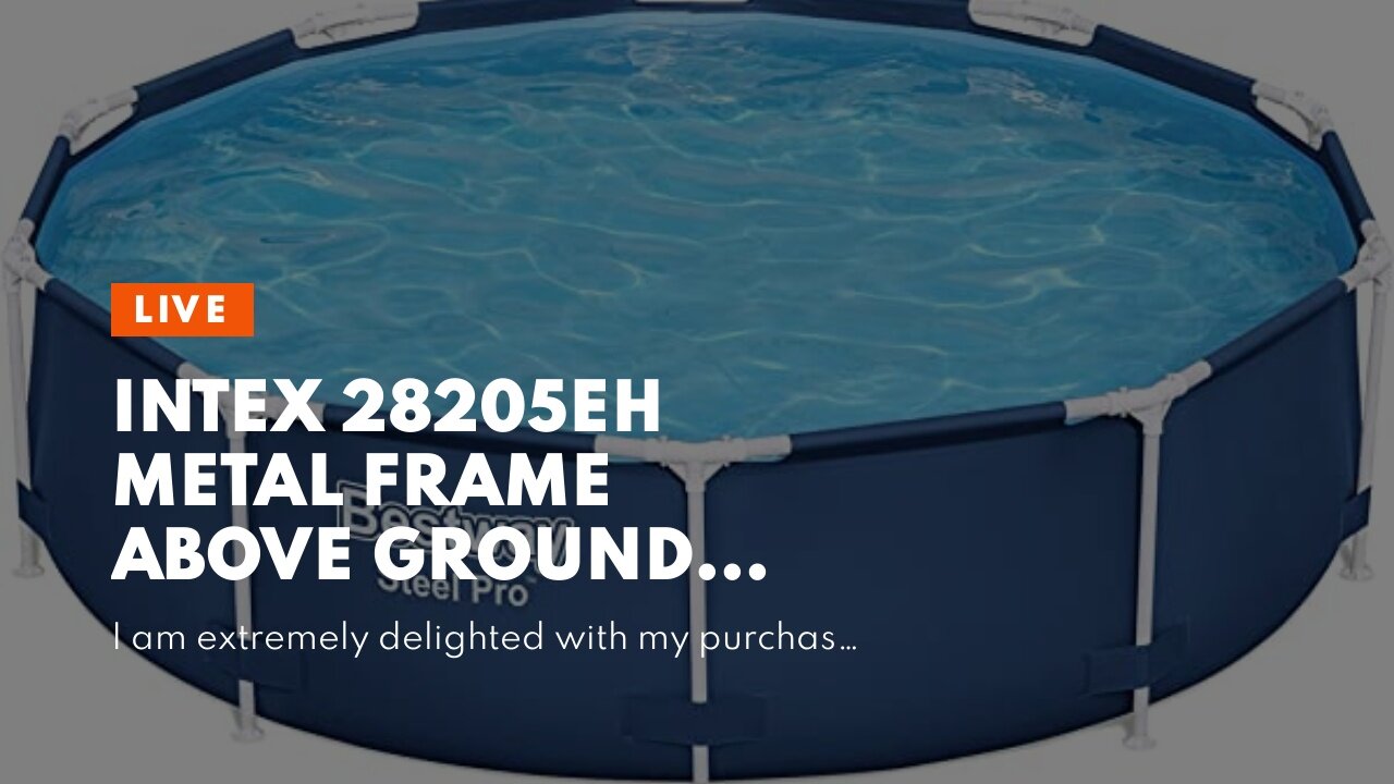 INTEX 28205EH Metal Frame Above Ground Swimming Pool: 8ft x 20in – Puncture-Resistant Material...