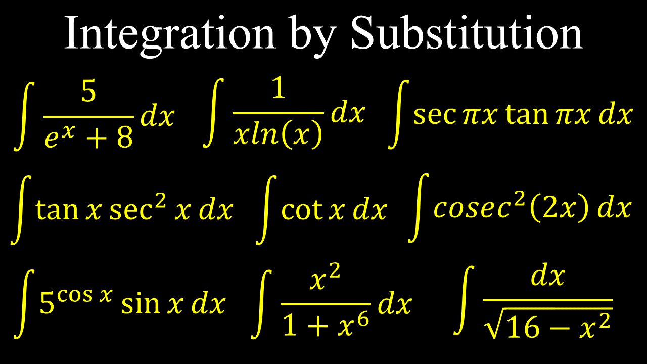 Integration by Substitution, u-substitution - Calculus