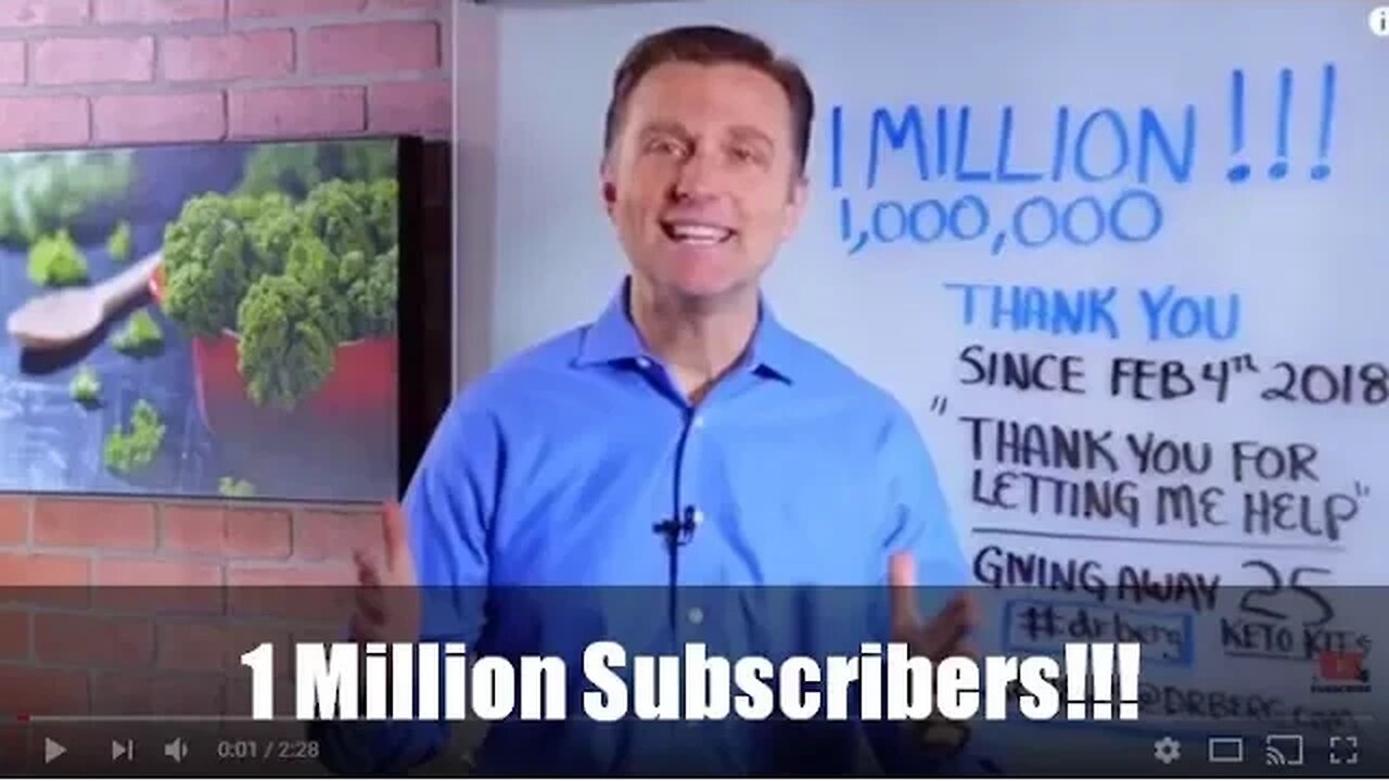 Dr. Berg Hits ONE MILLION SUBSCRIBERS!!!