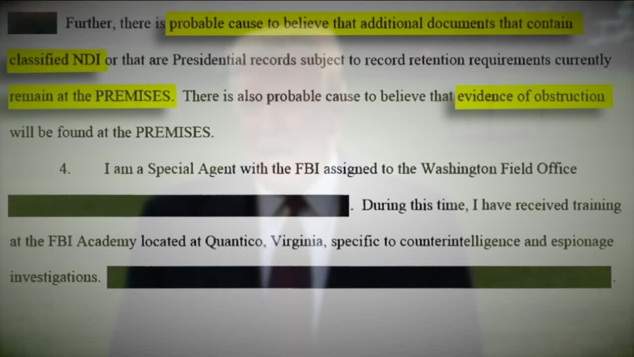 184 classified documents were found in January according to Trump search warrant affidavit