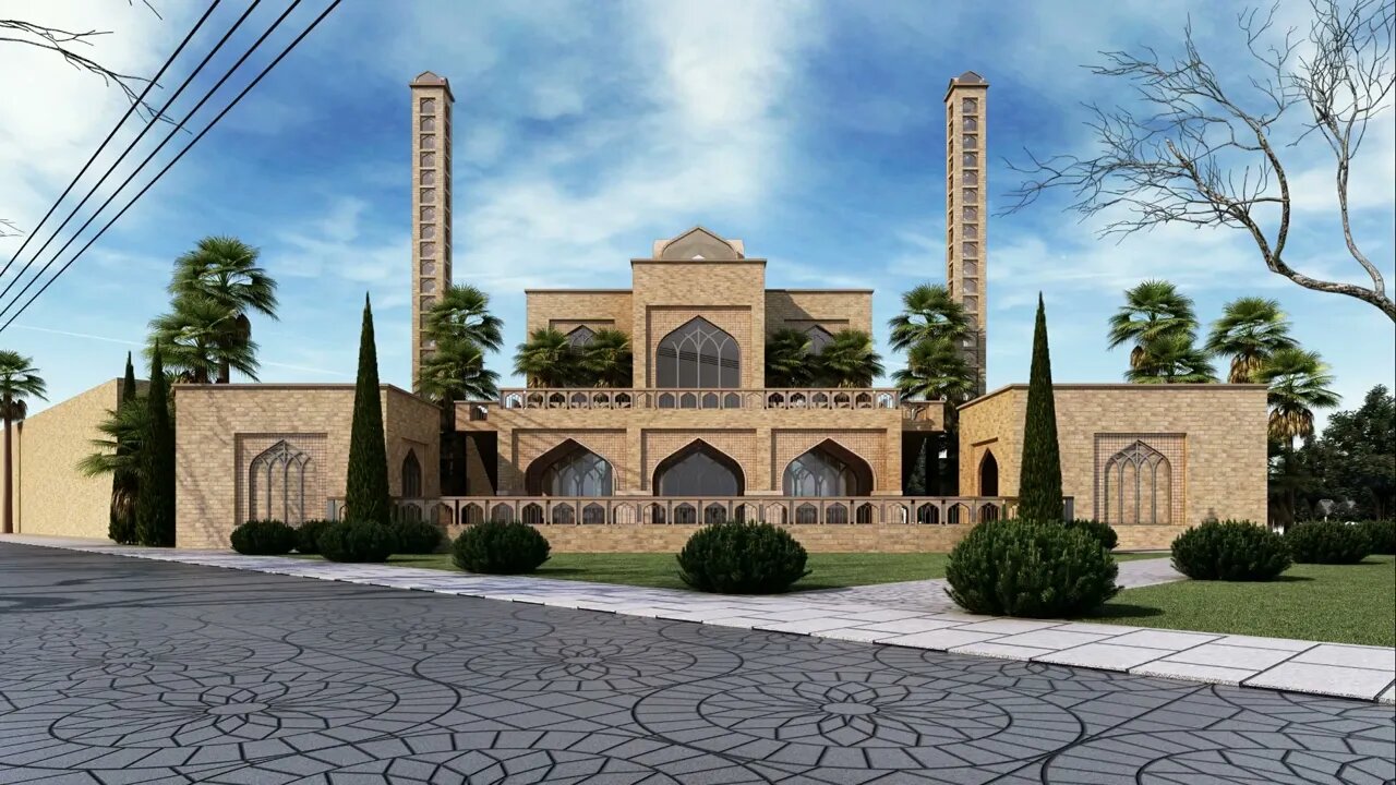 Front Elevation of Mosque Exterior Design & Construction of your House, Plaza, #exteriordesign