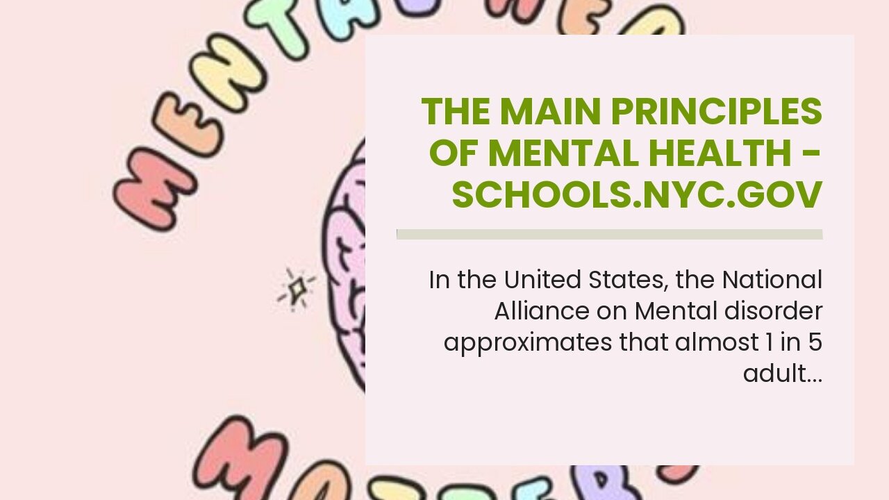 The Main Principles Of Mental Health - Schools.nyc.gov