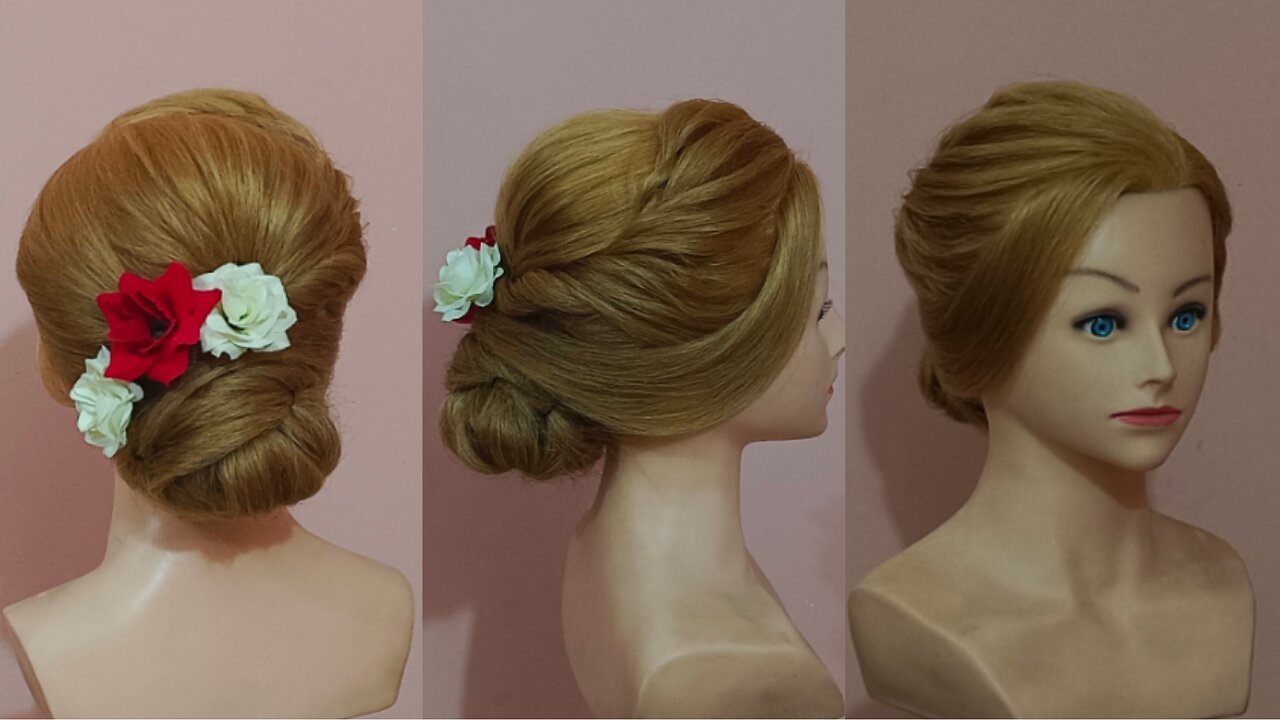 Wedding Hairstyle Tutorial ll Lower Bun Hairstyle For Wedding