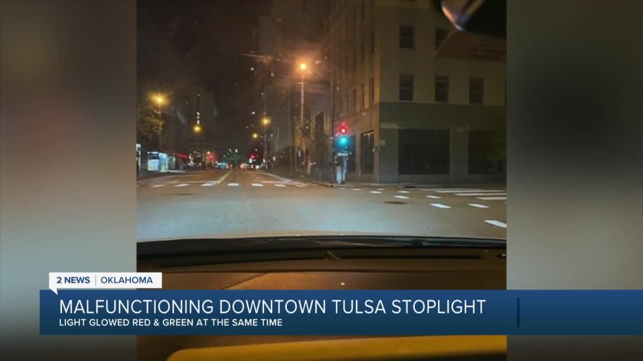 Malfunctioning Downtown Tulsa Stoplight