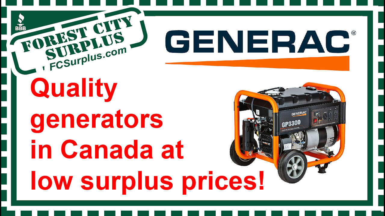 $599 Quality Generators In Canada At Low Surplus Prices!