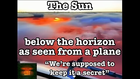 The Sun below the horizon as seen from a plane