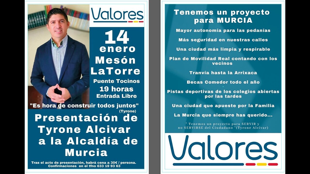 CANDIDATO POR VALORES A LA ALCALDIA DE MURCIA