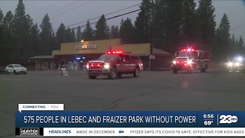 Power still out for some in Lebec, Fraizer Park areas due to PG&E shut offs