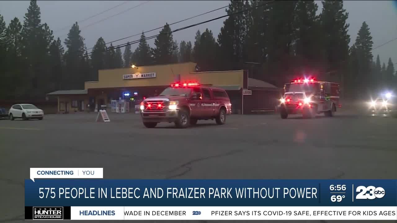 Power still out for some in Lebec, Fraizer Park areas due to PG&E shut offs