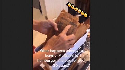 McDonalds Hamburger After Being In A Bag For Over 20 Years