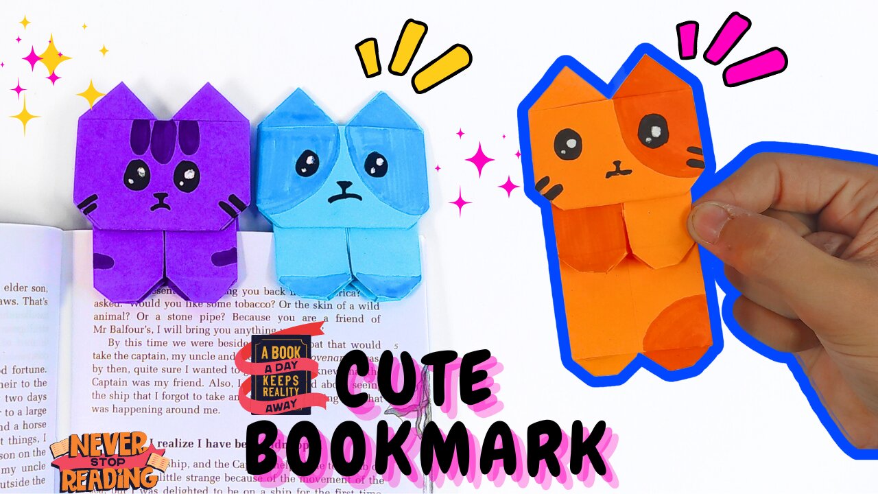 Origami Cute Paper Bookmarks Easy | DIY Cute Paper Cat Bookmarks | Cute Easy Origami Paper Bookmark