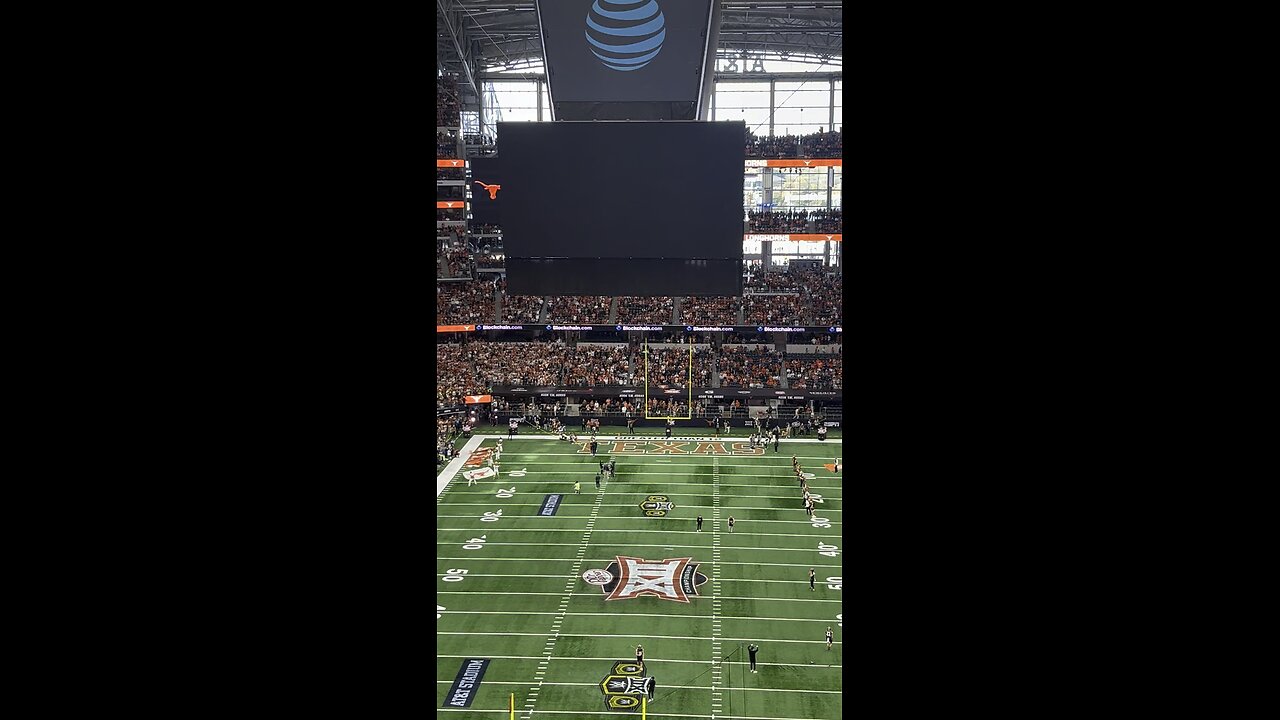 Texas Longhorns Football Team Entrance AC/DC Hells Bells Oklahoma State Big 12 Championship