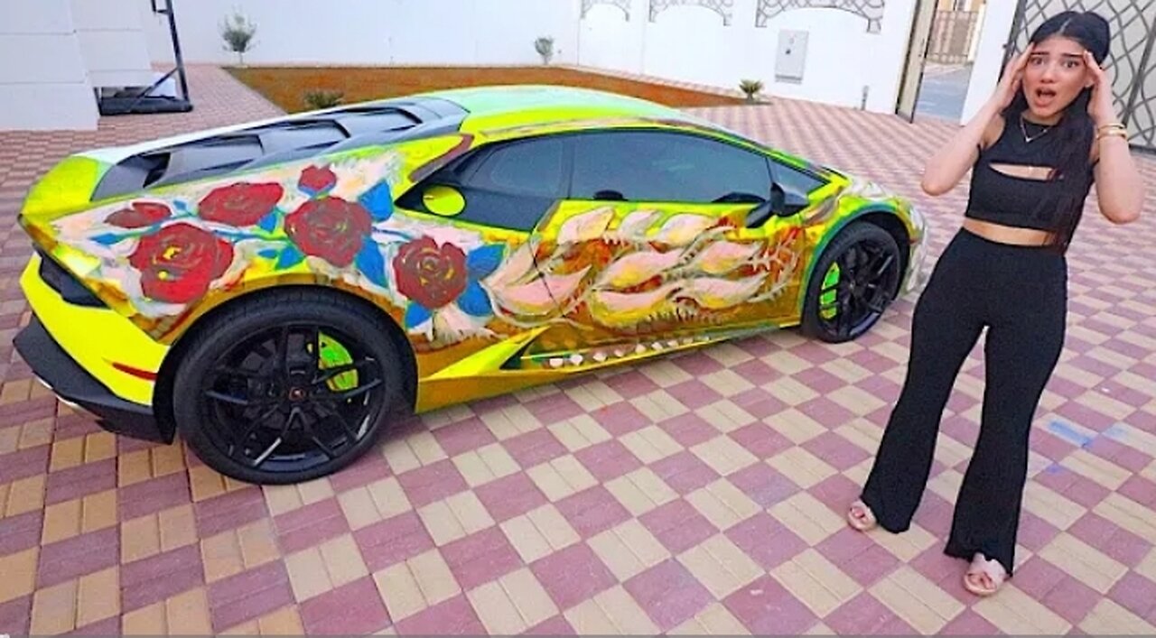 CUSTOM PAINTING MY SISTERS LAMBORGHINI...