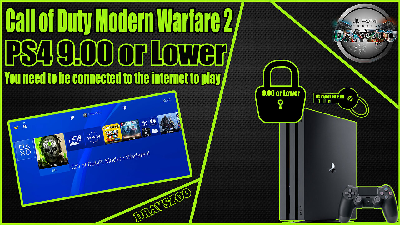 Call of Duty MW2 Backport you need to be connected to the internet to play | PS4 5.05/6.72/7.xx/9.00