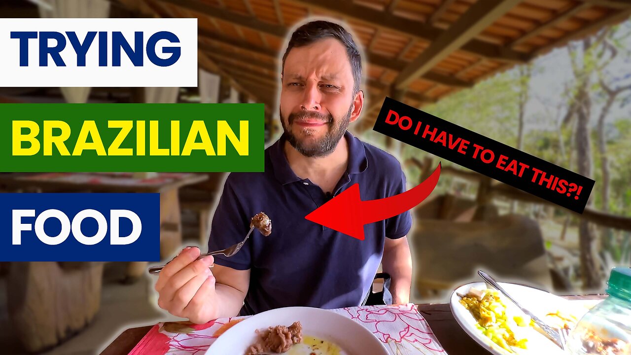 Gringo tries Brazilian Food in Pirenópolis Brazil | (Gringo experimenta comida brasileira)