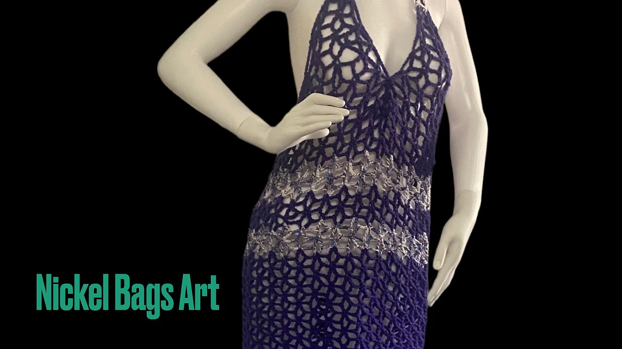 Beach dress cover up - purple