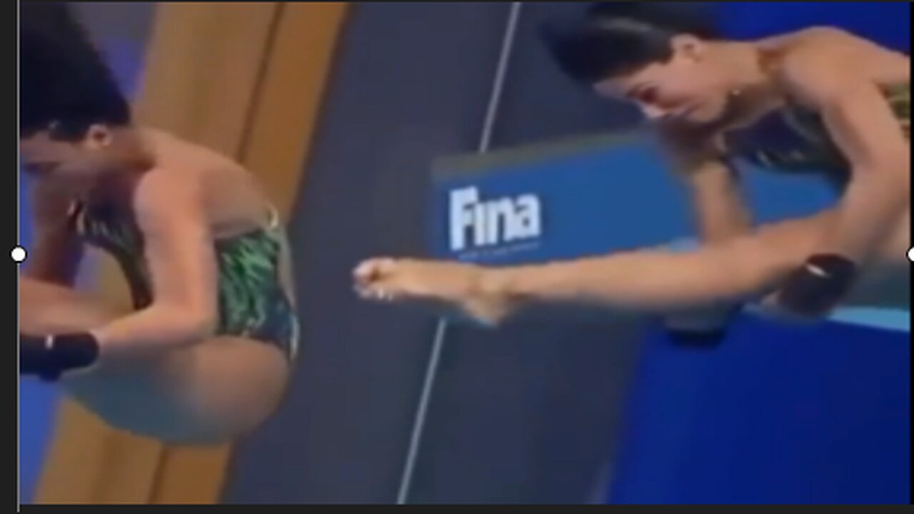 Two beautiful women execute mind blowing double dive- breath taking video