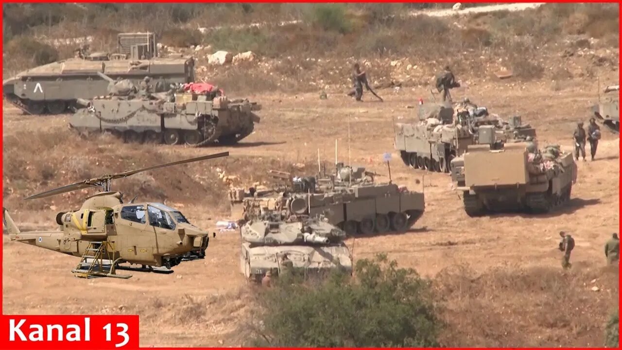 Tanks, helicopter seen at Israel's northern boder