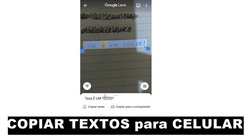 Copiar texto de documentos para o celular
