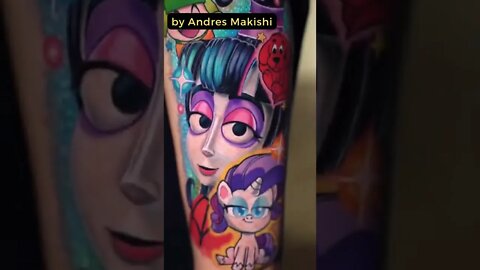 Stunning Tattoo by Andres Makishi #shorts #tattoos #inked #youtubeshorts
