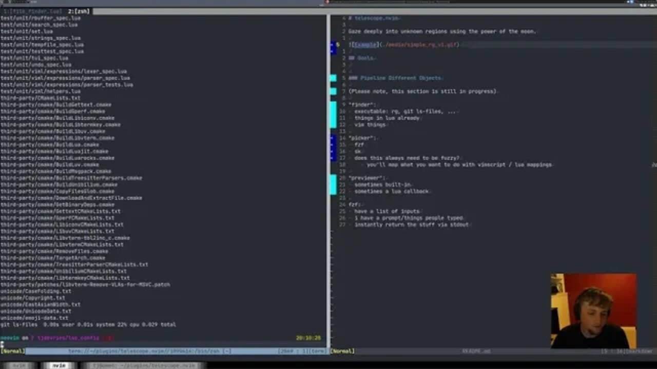 [Neovim Plugin Dev] More Lua (telescope.nvim)