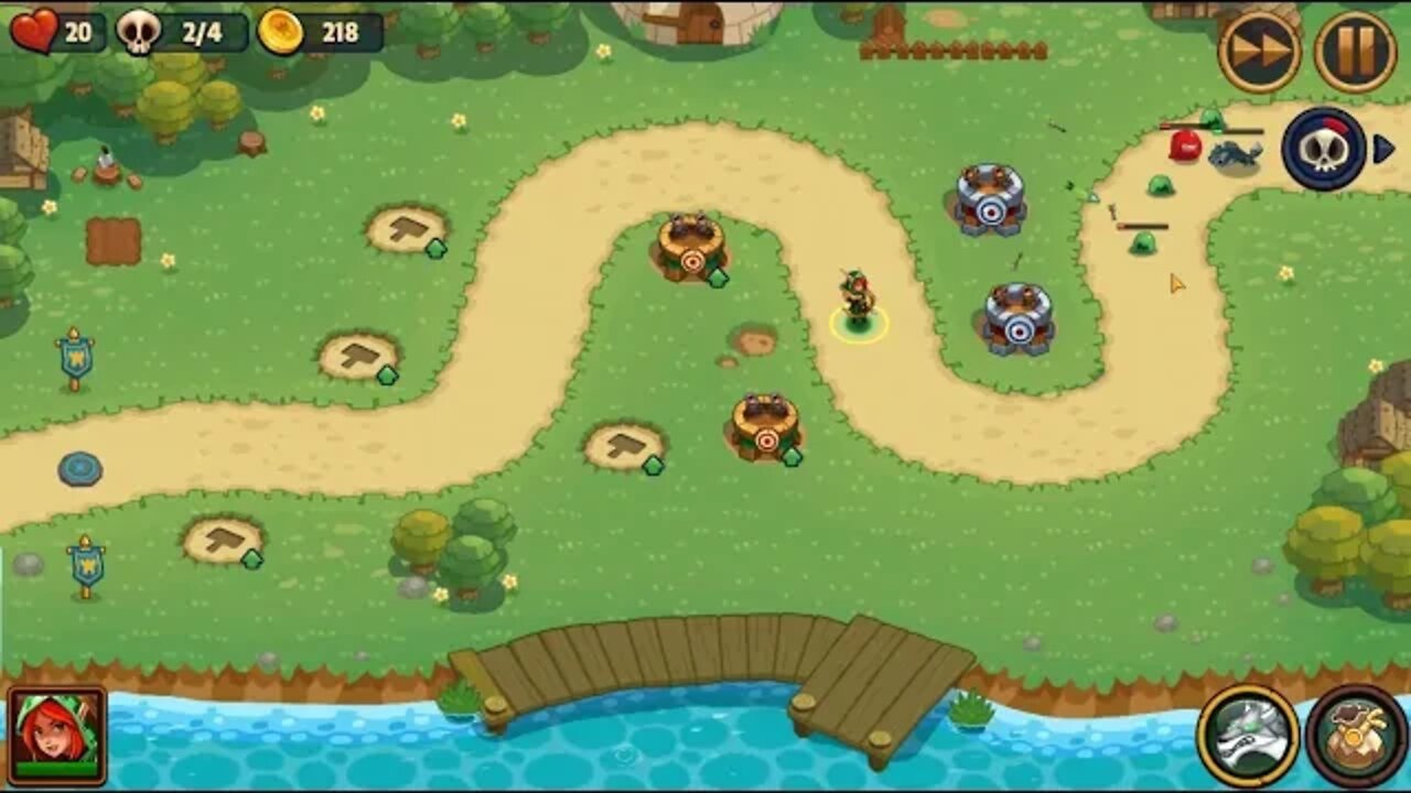 Realm Defense Campaign Mode. Level 2, World 1 TD Games (幻想英雄的王國戰爭和塔防遊戲 活動模式 級別2,世界一)