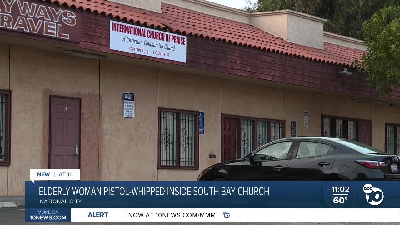 Woman, 76, pistol-whipped inside National City church