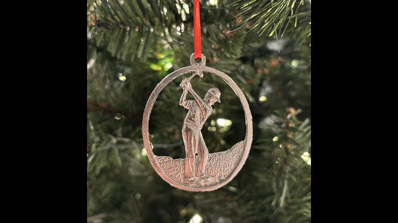 Gentleman Golfer Christmas Ornament American-Made The Late Cowboy