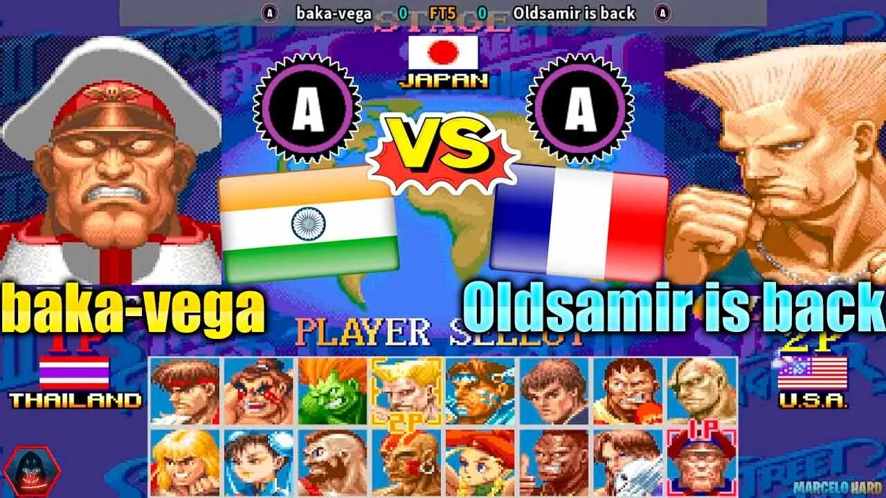 Super Street Fighter II X (baka-vega Vs. Oldsamir is back) [India Vs. France]