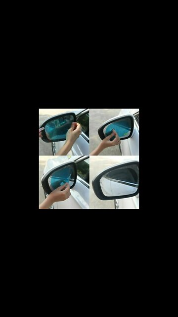 Película Retrovisor Carro Anti Embaçante Respingo Chuva Kit Com 2