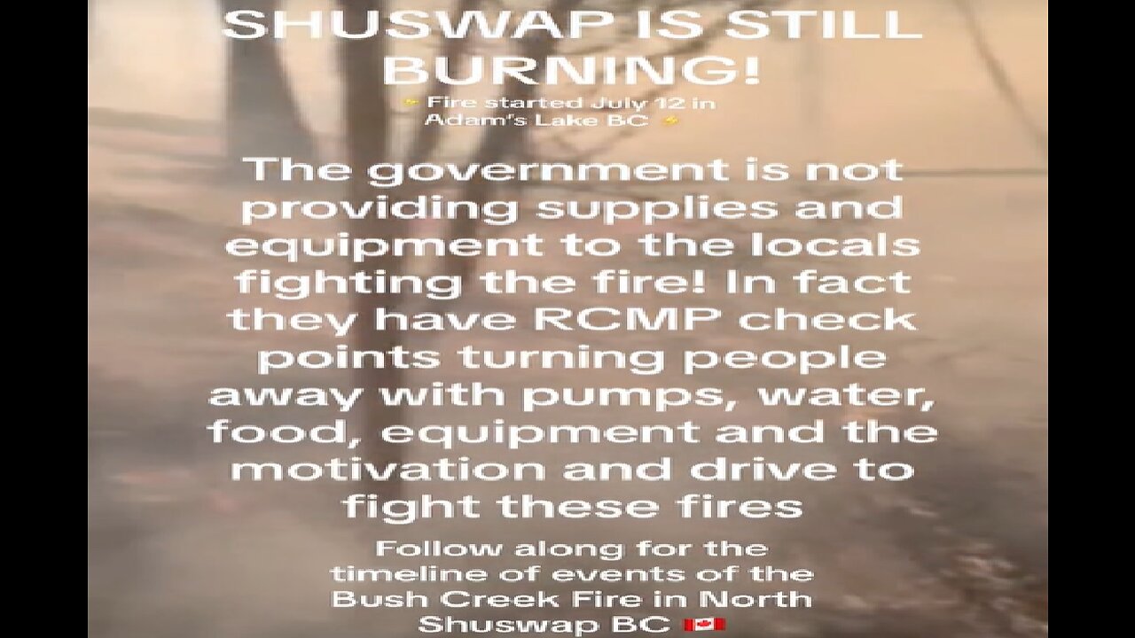 We need to get the story out about what’s happening in the Shuswap. 250-509-0400 Can you SHARE