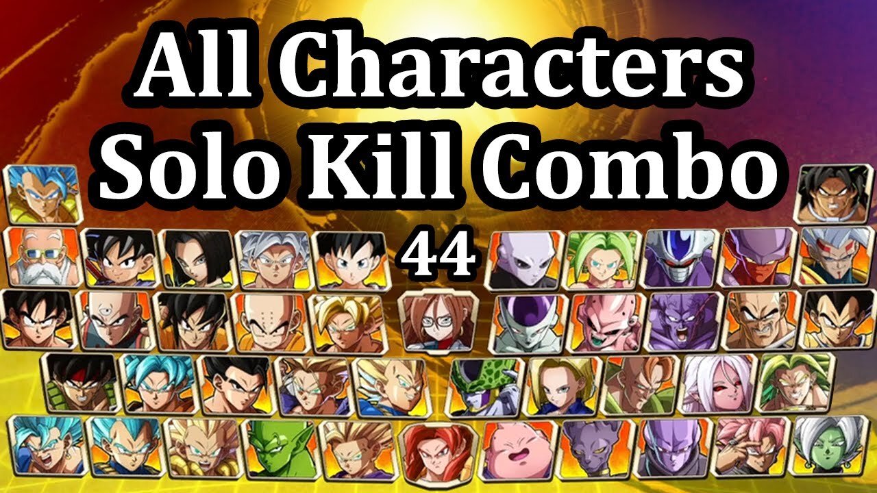 All 44 Characters DBFZ Solo ToD Combos - Dragon Ball FighterZ