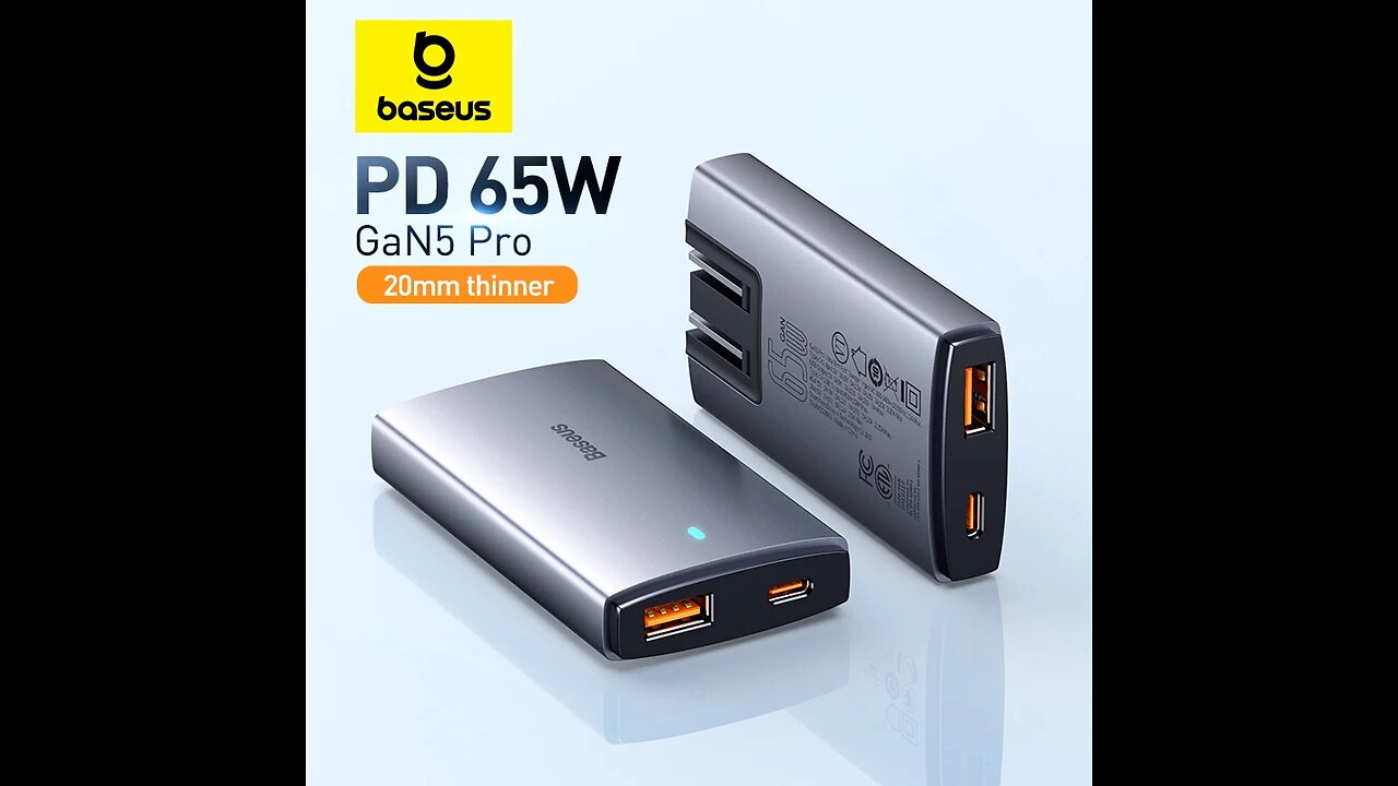 65W GaN Charger Quick Charge 4.0 Type C PD USB Charger Portable Travel Charger