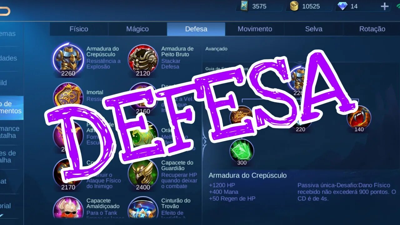 EXPLICANDO TODOS OS ITENS #6 DEFESA • Dezembro 2019 | Mobile Legends