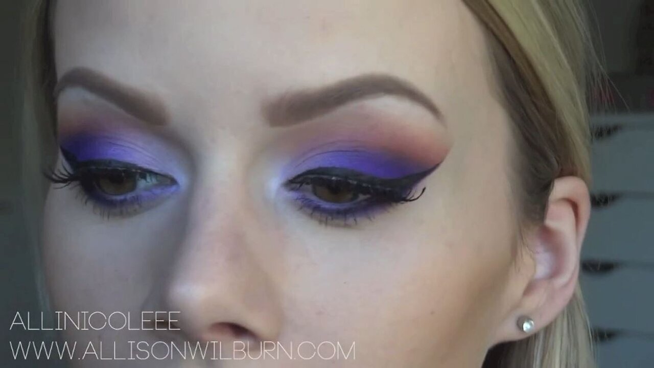 Dark Purple & Pink Smokey Eye Look