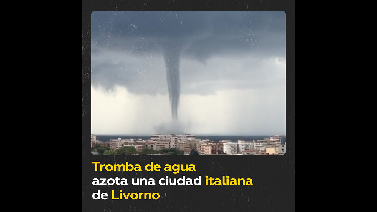 Captan tromba marina golpeando la costa italiana