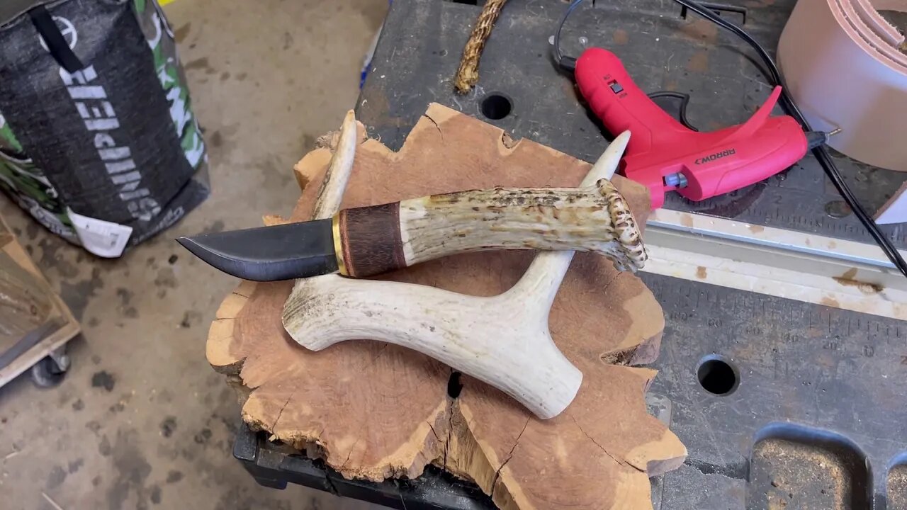 Finished my personal antler hunting knife