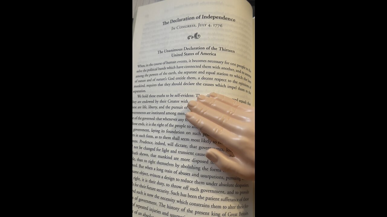 Tuesday reading time with SPH: Predictable but it reads from the Declaration of Independence!