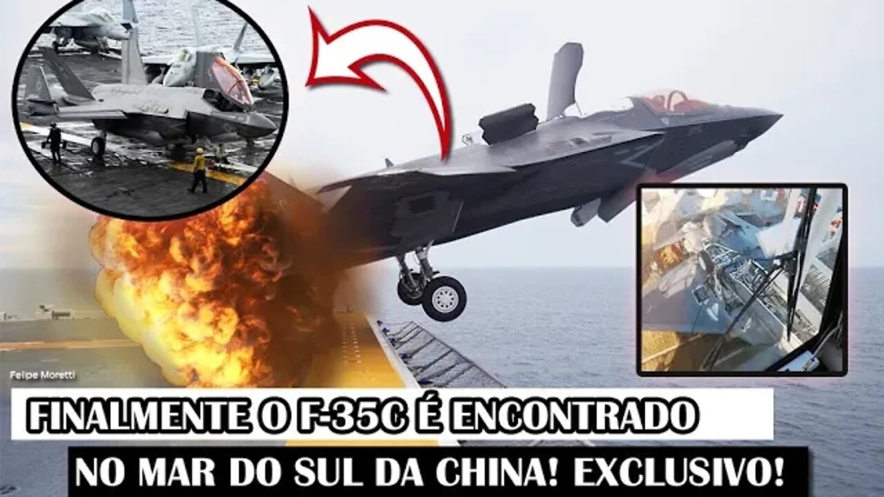 Finalmente O F-35C Foi Encontrado No Mar Do Sul Da China! Exclusivo!