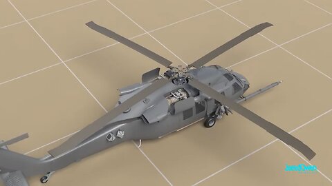 Working of Military Helicopter! 3D animation