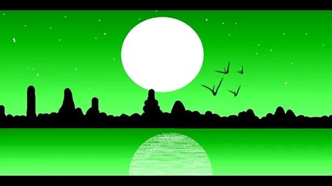 Beautiful Moonlight Scenery step by step | ms paint | computer drawing | scenery drawing