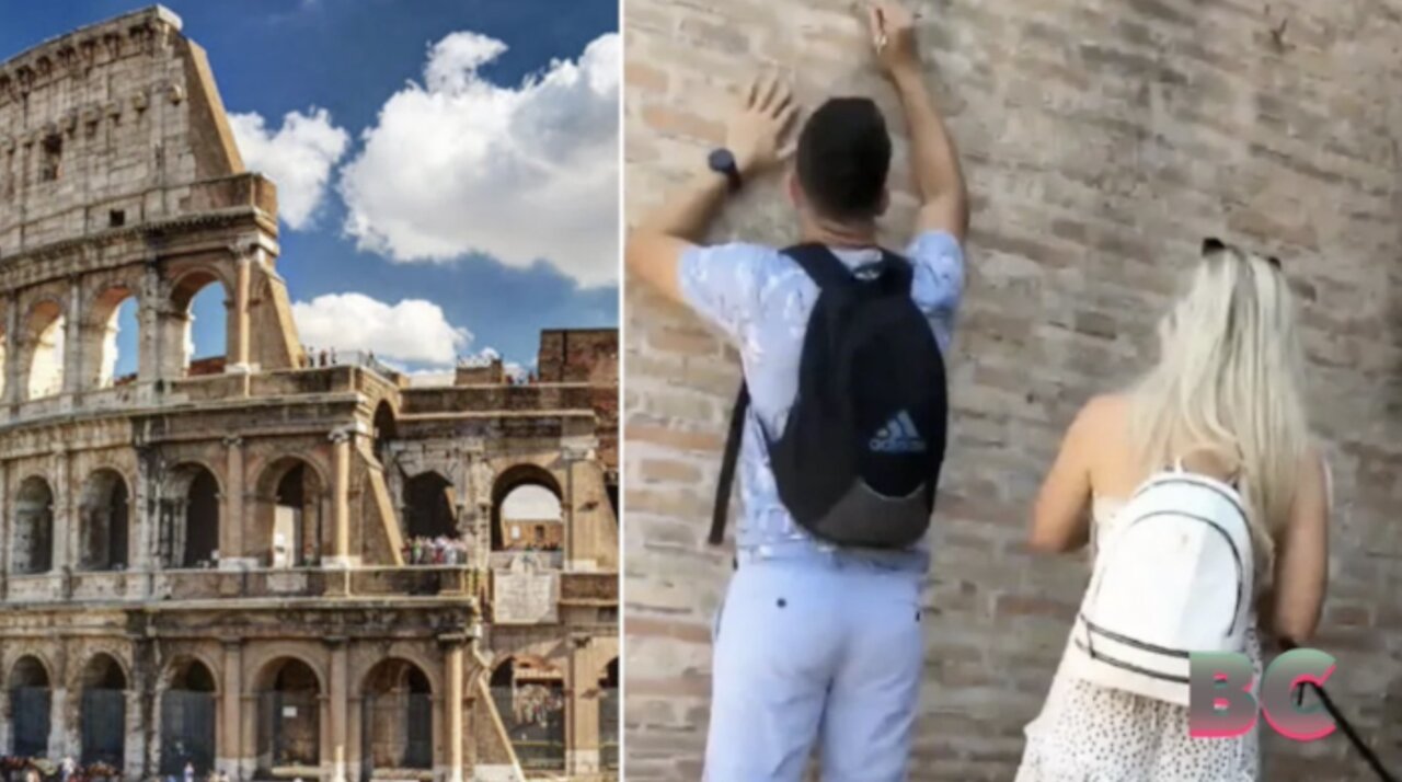 Tourist who defaced Rome’s Colosseum claims not to know it was ancient