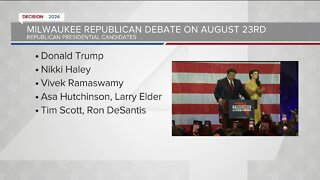 GOP debate in Milwaukee set for Aug. 23