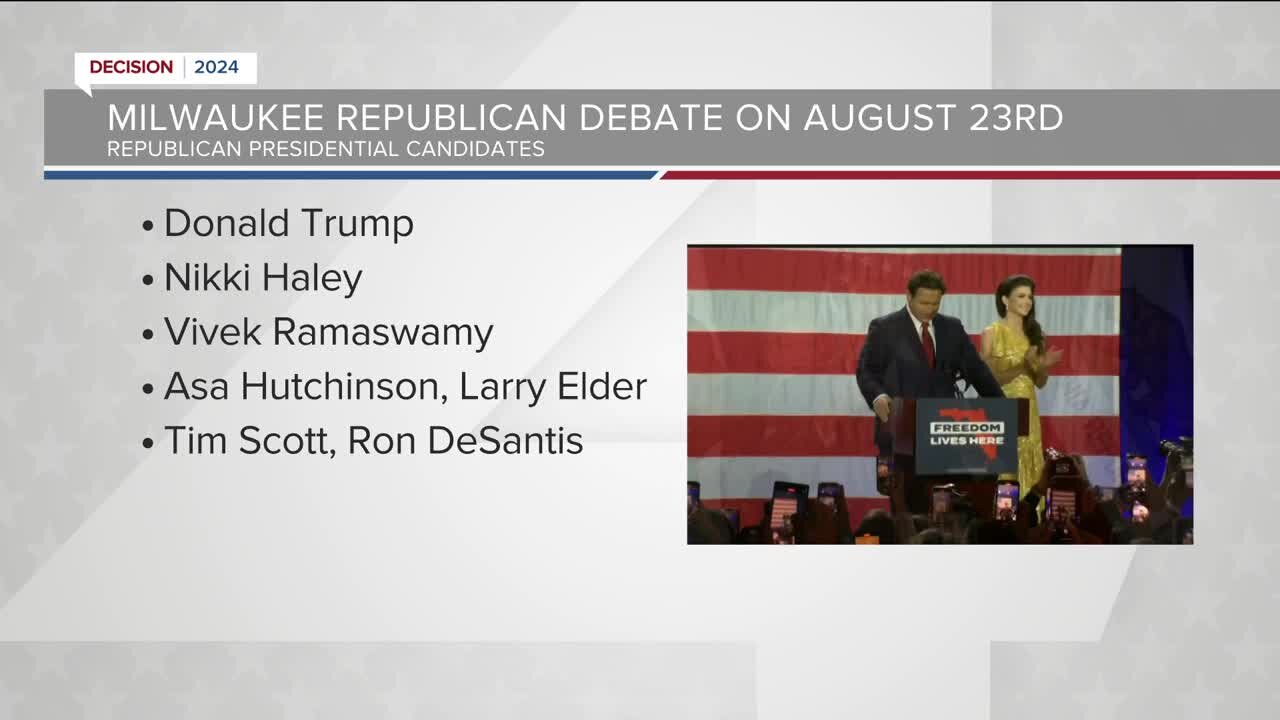 GOP debate in Milwaukee set for Aug. 23