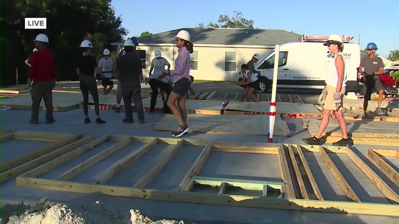 Habitat for Humanity raises first wall since Hurricane Ian